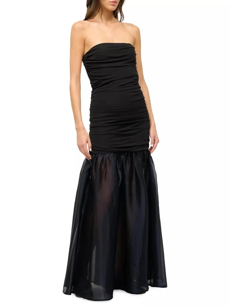 Staud Liya Drop Waist Chiffon Skirt Maxi Dress 3