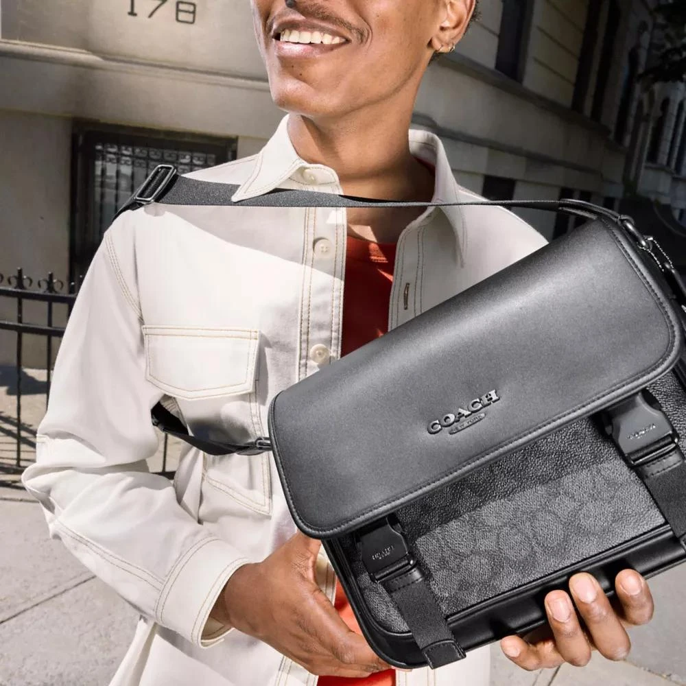 Coach Racer Messenger Bag In Signature Canvas 7