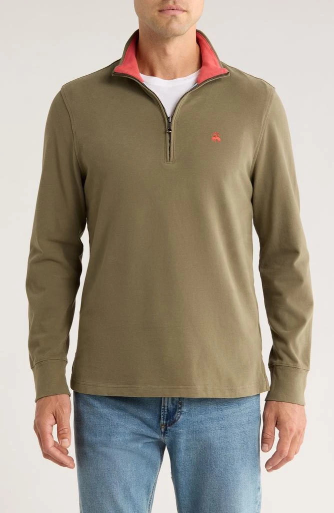 Brooks Brothers Cotton Quarter Zip Pullover