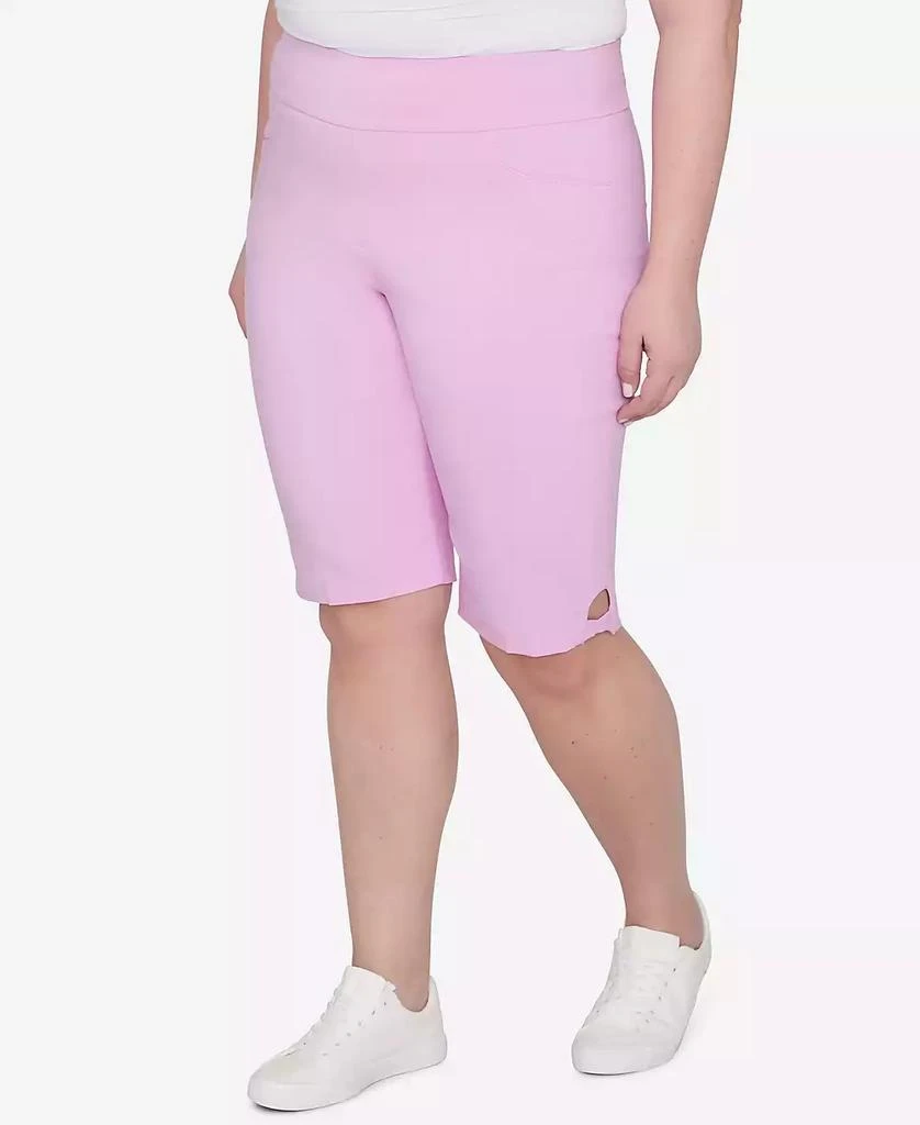 HEARTS OF PALM Plus Size Spring into Action Solid Tech Stretch Skimmer Pant 3