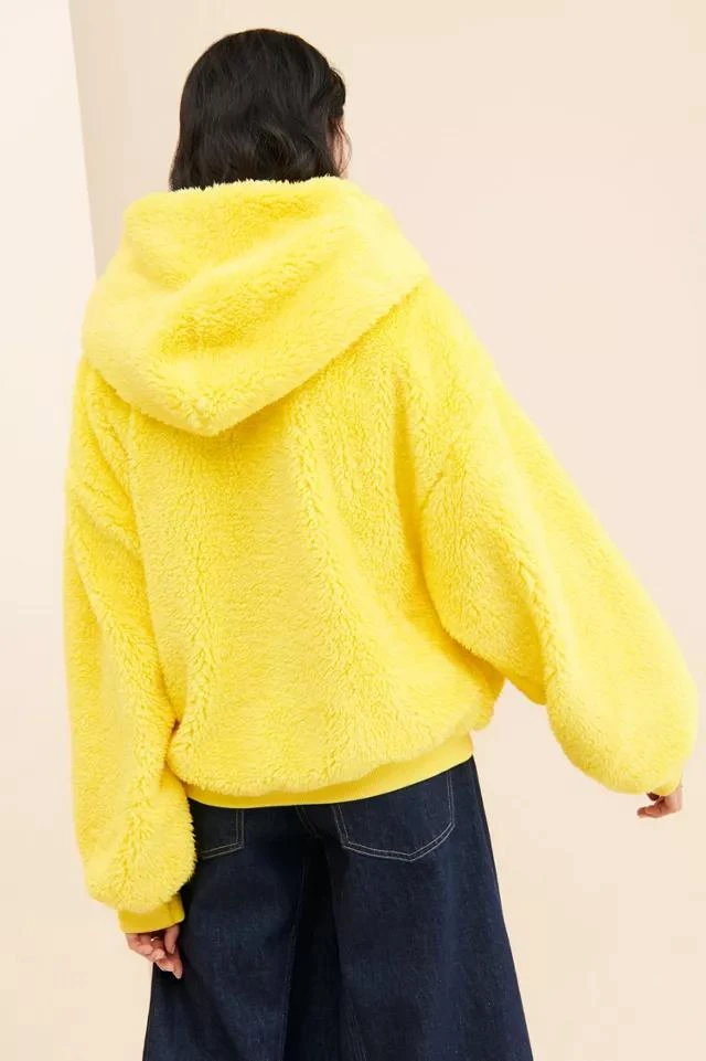 Selkie Selkie Sunshine Faux Fur Zip-Up Hoodie 2