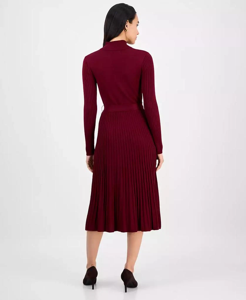 Women's Tie-Front Pleated Mock-Neck Sweater Dress  On Sale Now with Up to  61% Off | Discover Exclusive Deals & Savings at BeyondStyle  Authentic Sandra  Darren dress|women's fashion|dresses with Limited-Time Discounts,