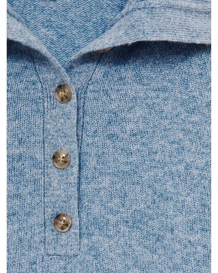 REISS Ava Wool Blend Open Neck Button Knit Sweater 5