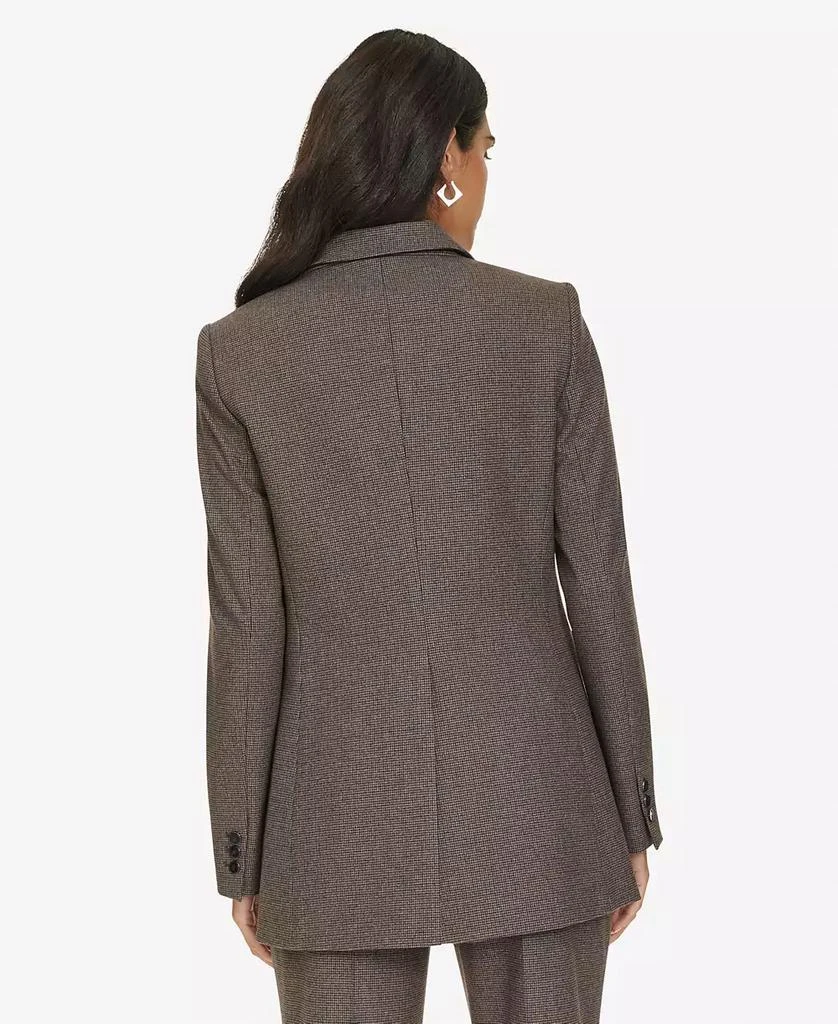 Calvin Klein Women's Houndstooth One-Button Blazer 2