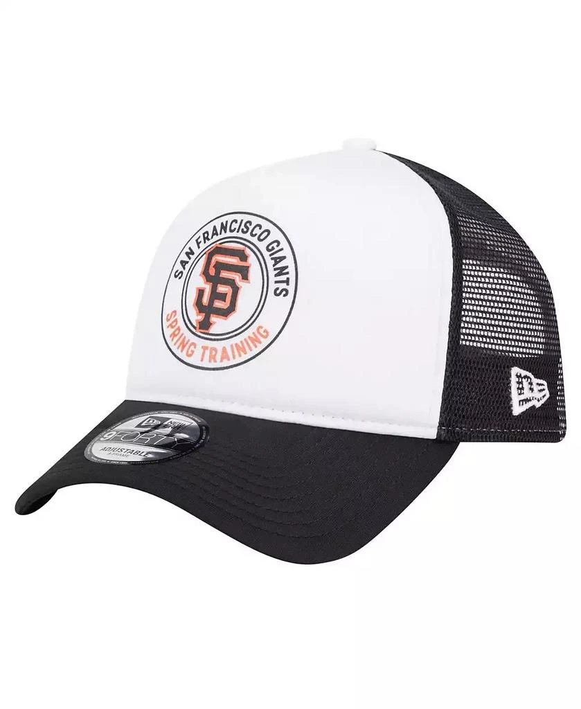 New Era Men's White/Black San Francisco Giants Spring Training Circle Foam A-Frame 9FORTY Trucker Adjustable Hat 5