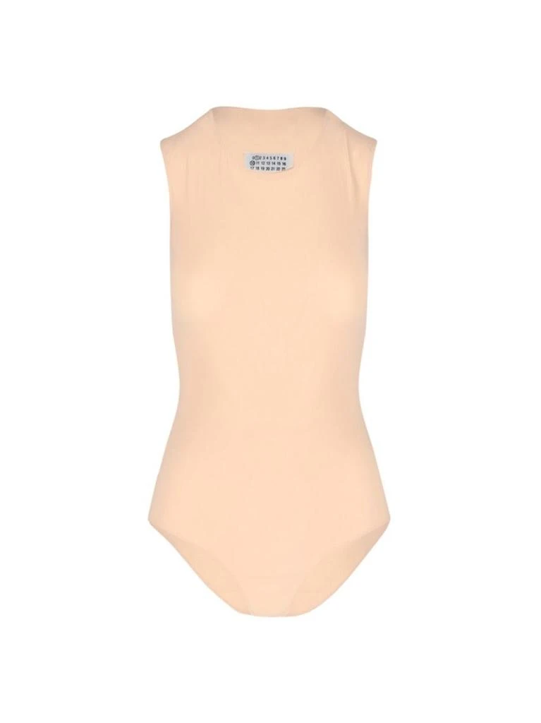 MAISON MARGIELA Sleeveless Bodysuit With Round Neckline And Seamless Finish