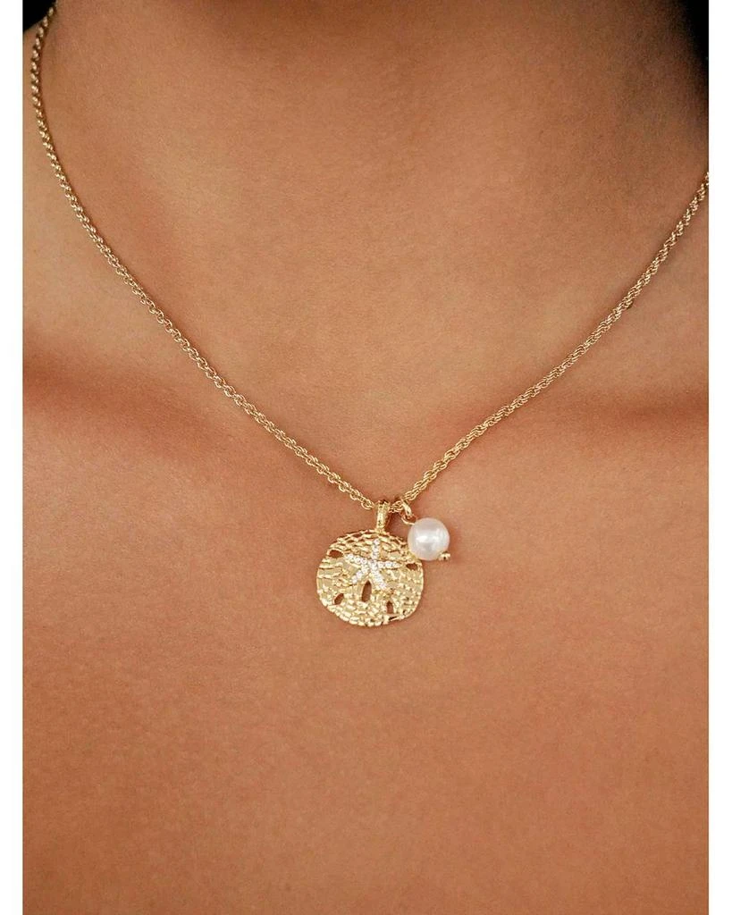 Ettika Jewelry Pavé Sand Dollar
Cultured Freshwater Pearl Pendant Necklace, 15"-18" 2