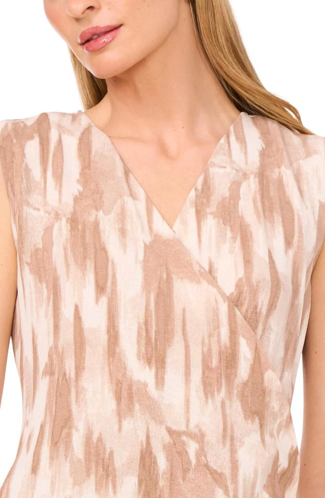 Halogen Gauze Textured Faux Wrap Top 3