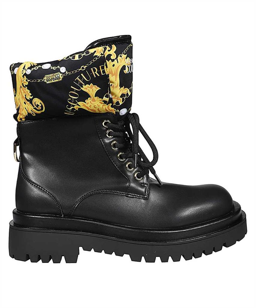 Versace Versace jeans couture logo-print round-toe boots