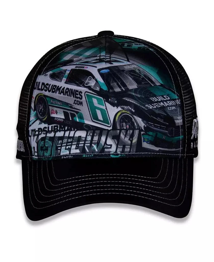 Checkered Flag Sports Men's Black Brad Keselowski Driver Car Trucker Adjustable Hat 5