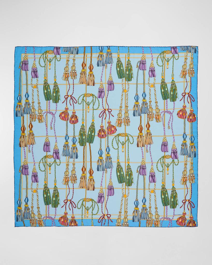 Rani Arabella Remini Light Blue Cashmere-Blend Scarf