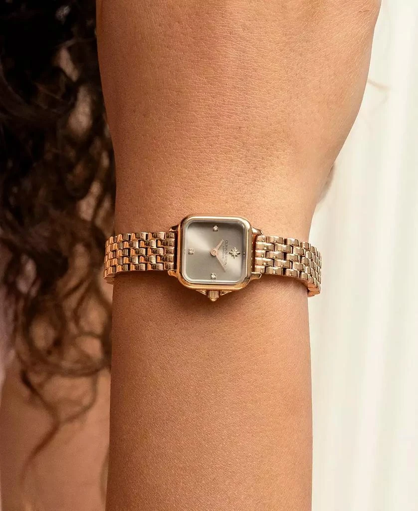 Olivia Burton Women's Grosvenor Mini Rose Gold Tone Bracelet Watch, 20mm 6
