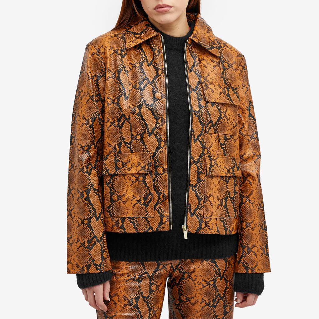 Kitri KITRI Wilma Snakeskin Vinyl Jacket