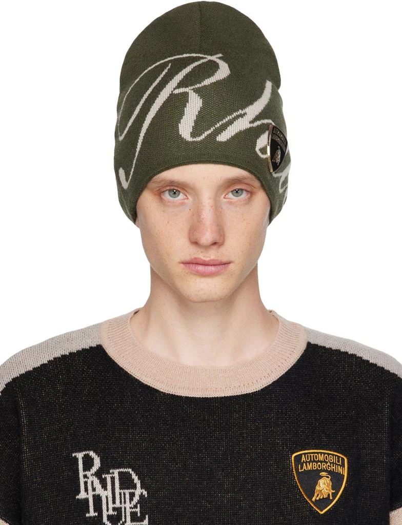 Rhude Khaki Automobili Lamborghini Edition Beanie 1