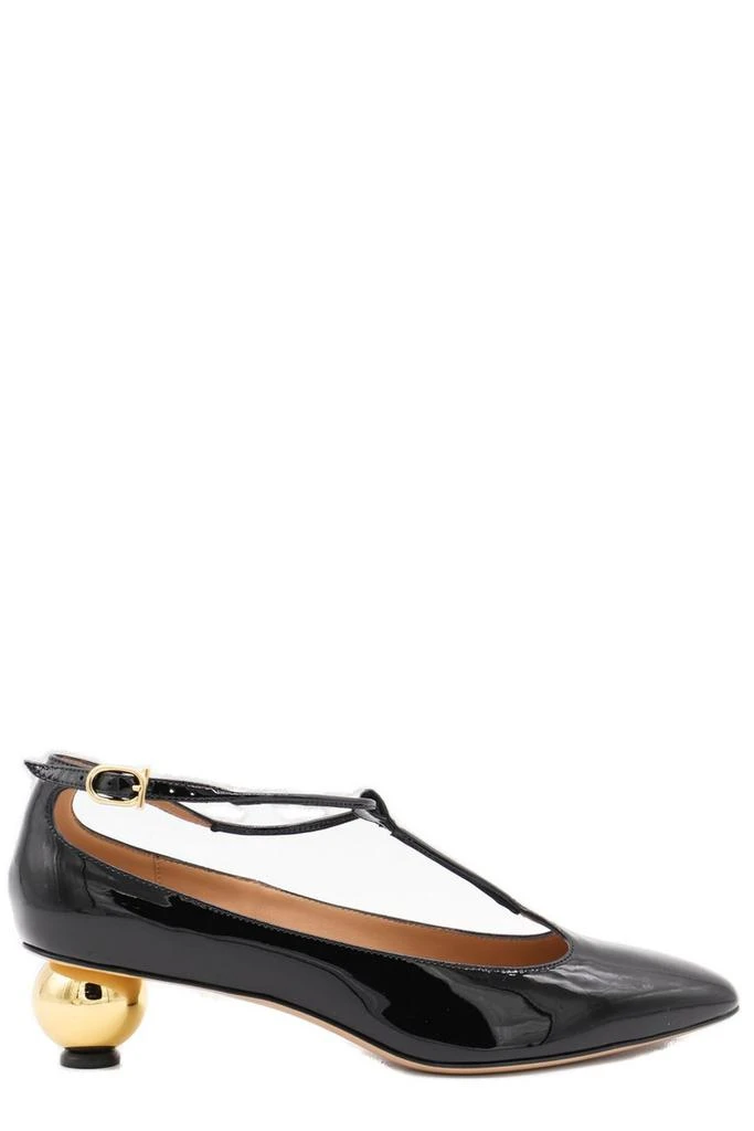 Salvatore Ferragamo Ferragamo Spherical Heel T-Strap Pumps 1
