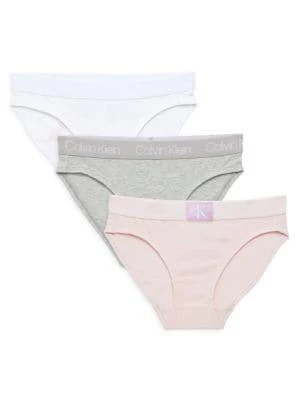 Calvin Klein ​Girl’s 3-Pack Logo Band Bikini Briefs
