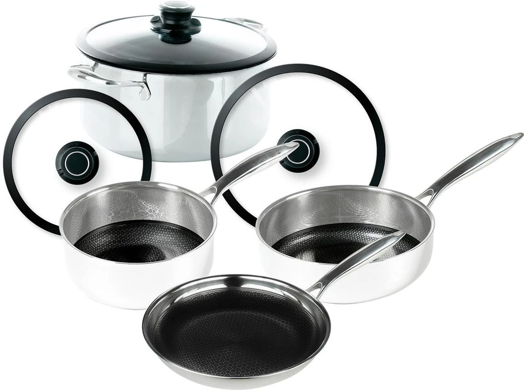 Frieling Black Cube Hybrid Quick Release 7 Piece Cookware Set