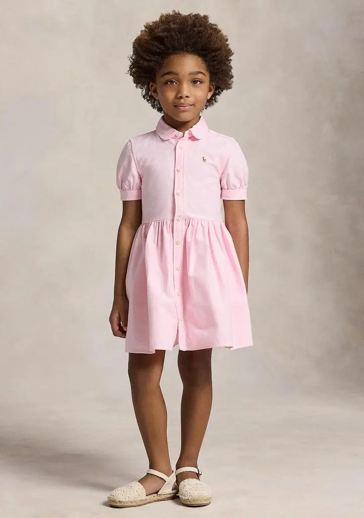 Ralph Lauren Girls 2-6x Cotton Oxford Shirtdress