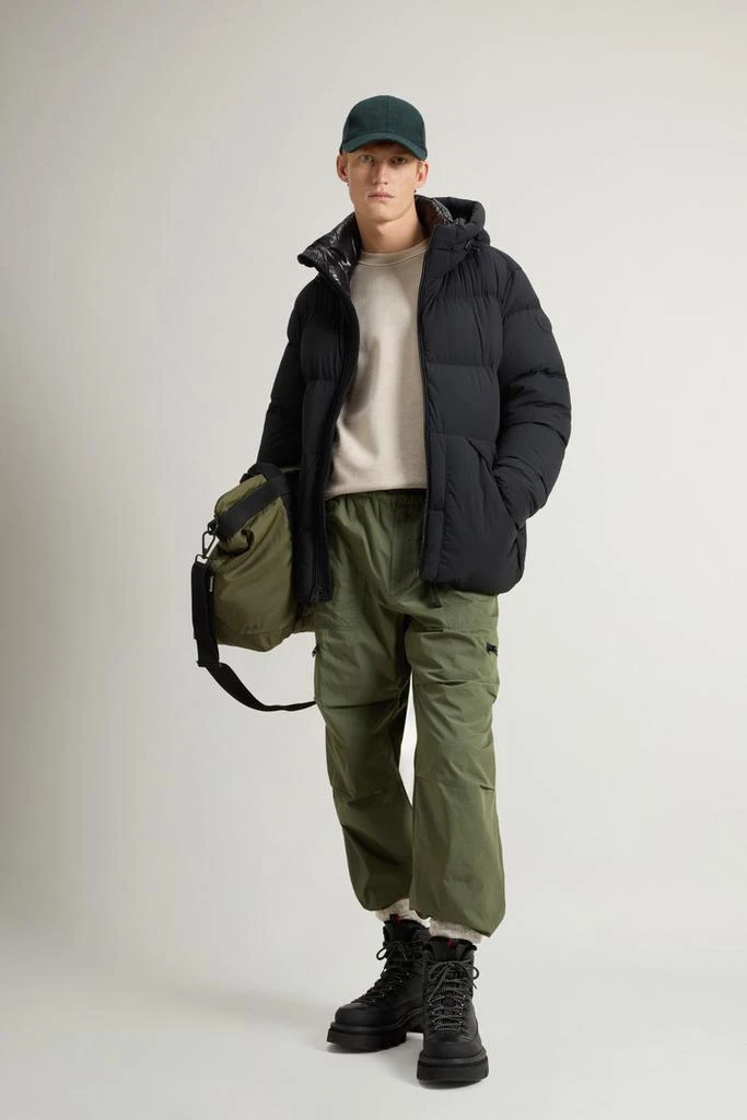 Woolrich Sierra Supreme Down Jacket in Stretch Nylon - Men - Black 2