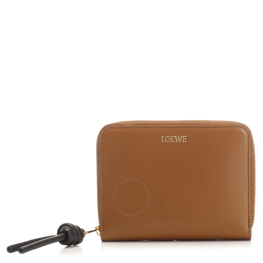 Loewe Knot Compact Zip Around Wallet - Brown 1