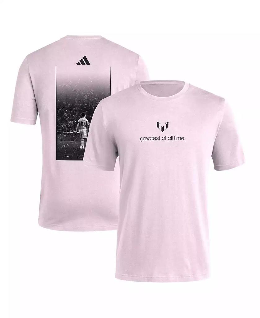 adidas x Messi メッシ バックプリント グラフィック Tシャツ Adidas Men's Lionel Messi Light Pink Inter Miami CF Greatest