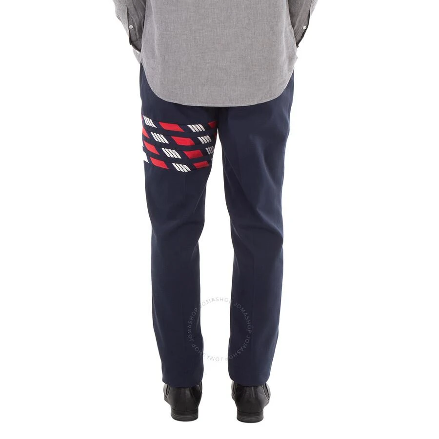 Thom Browne Men
s Blue Cotton 4-Bar Chino Trouser 3
