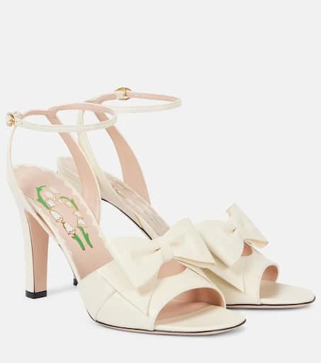 Valentino Bow-detail leather sandals 1