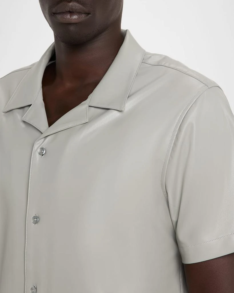 MONFRÈRE Men's Bond Faux Leather Camp Shirt 5
