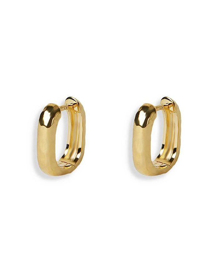 Argento Vivo Hammered U Shaped Huggie Hoop Earrings 1