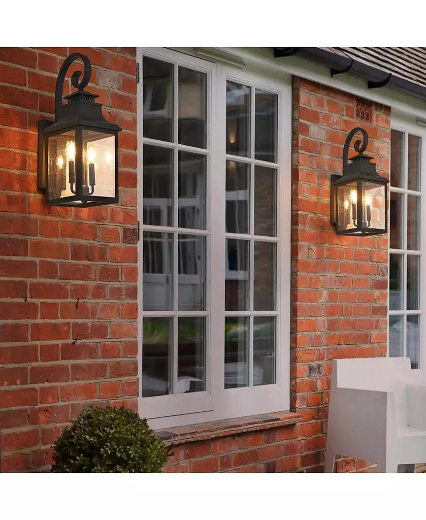 Flynama 23 Inch Vintage Black Outdoor Wall Lantern Light with Clear Seeded Glass for Porch and Patio 6