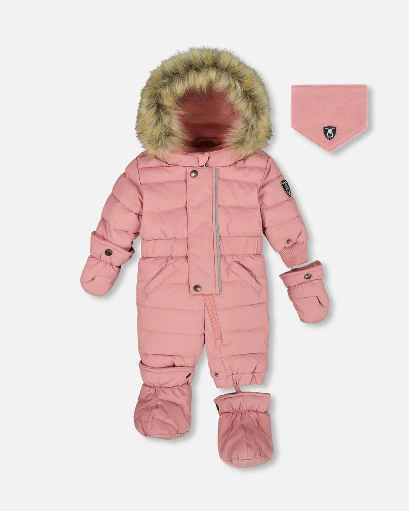 Deux par Deux One-Piece Baby Original Puffy Snowsuit Dusty Pink