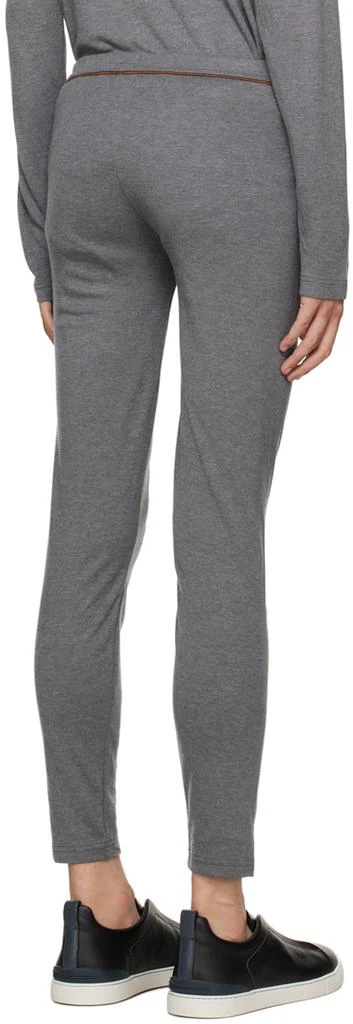 ZEGNA Gray Embroidered Lounge Pants 3