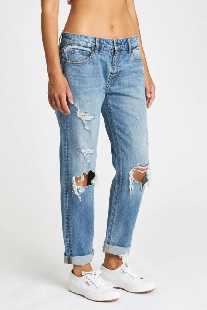 eunina Eunina - Ghosted Mid Rise Girlfriend Jeans 3