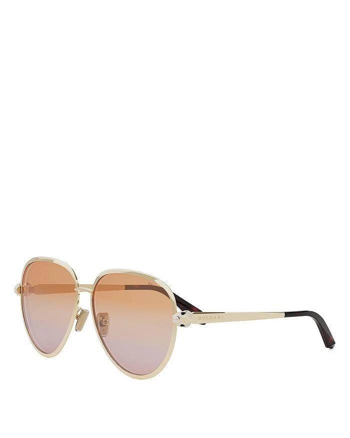 BVLGARI Serpenti Forever Pilot Metal Sunglasses, 59mm  display picture 3