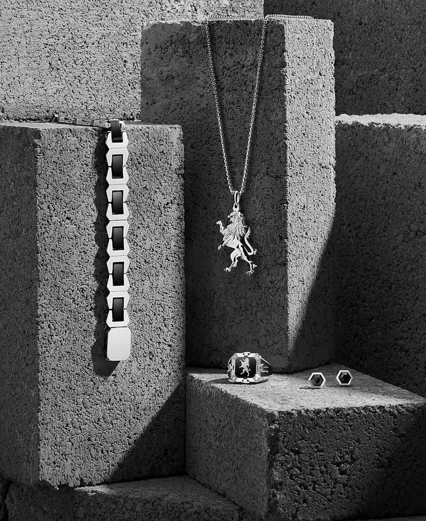 Bulova Men
s Icon Black Ceramic Bracelet in Stainless Steel 4