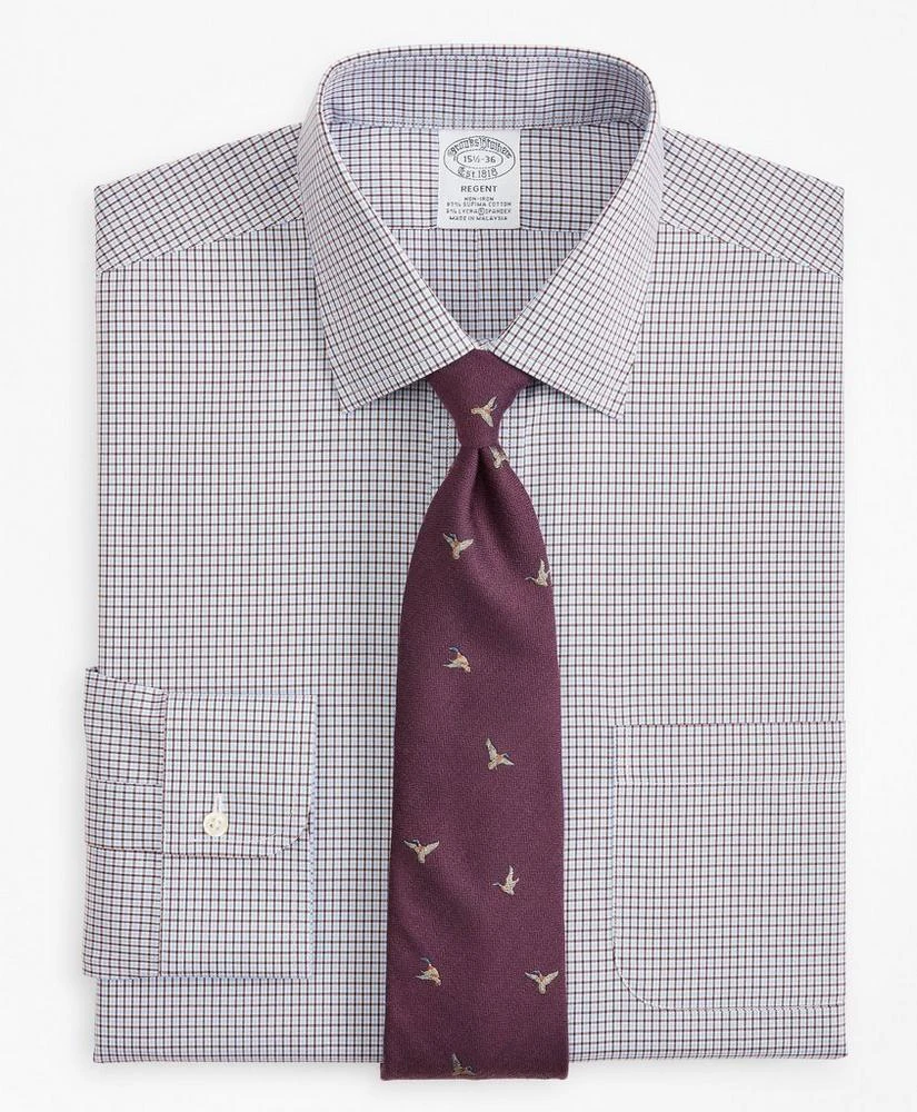 Brooks Brothers Stretch Regent Regular-Fit Dress Shirt, Non-Iron Check 1
