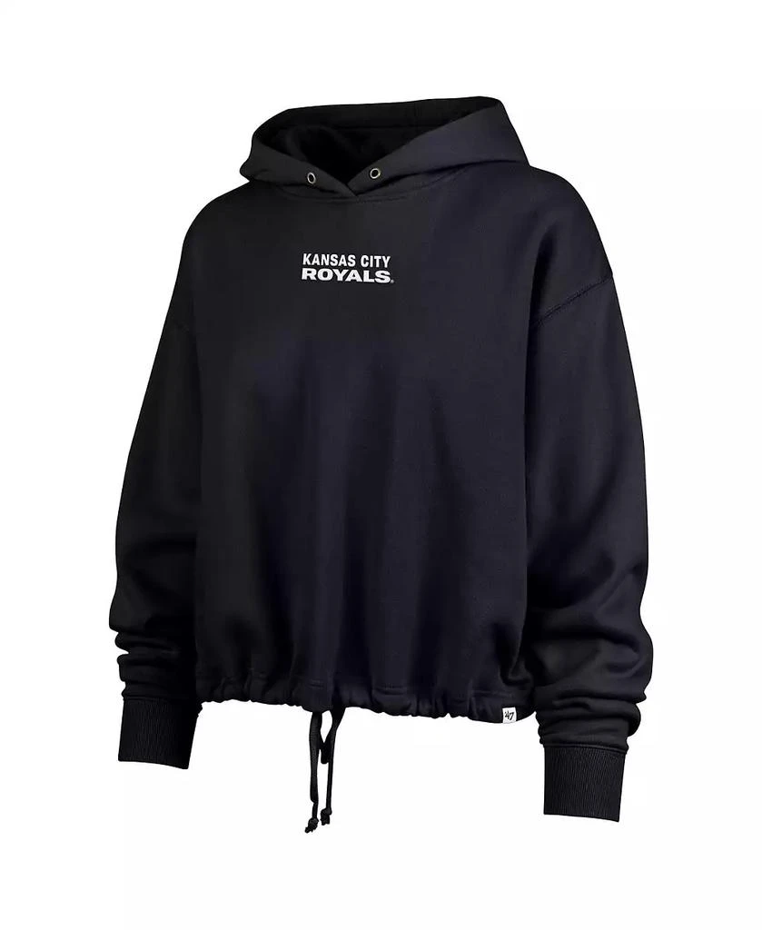 47 Brand Women's Navy Kansas City Royals City Connect Venice Cropped Pullover Hoodie 3