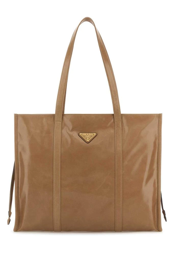 Prada Camel Leather Shopping Bag 1