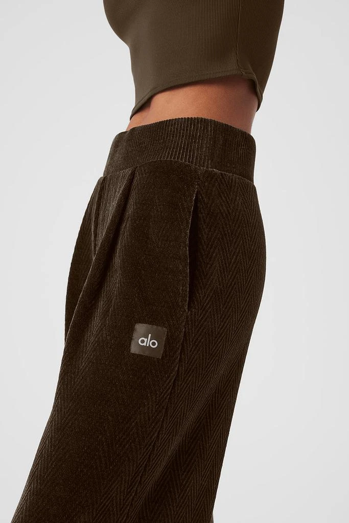 Alo High-Waist Cozy Day Wide Leg Pant - Espresso 6