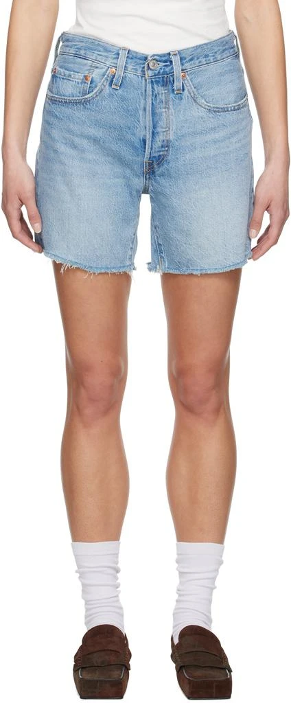 Levi's Blue 501 Original Fit Mid-Thigh Lightweight Denim Shorts 1