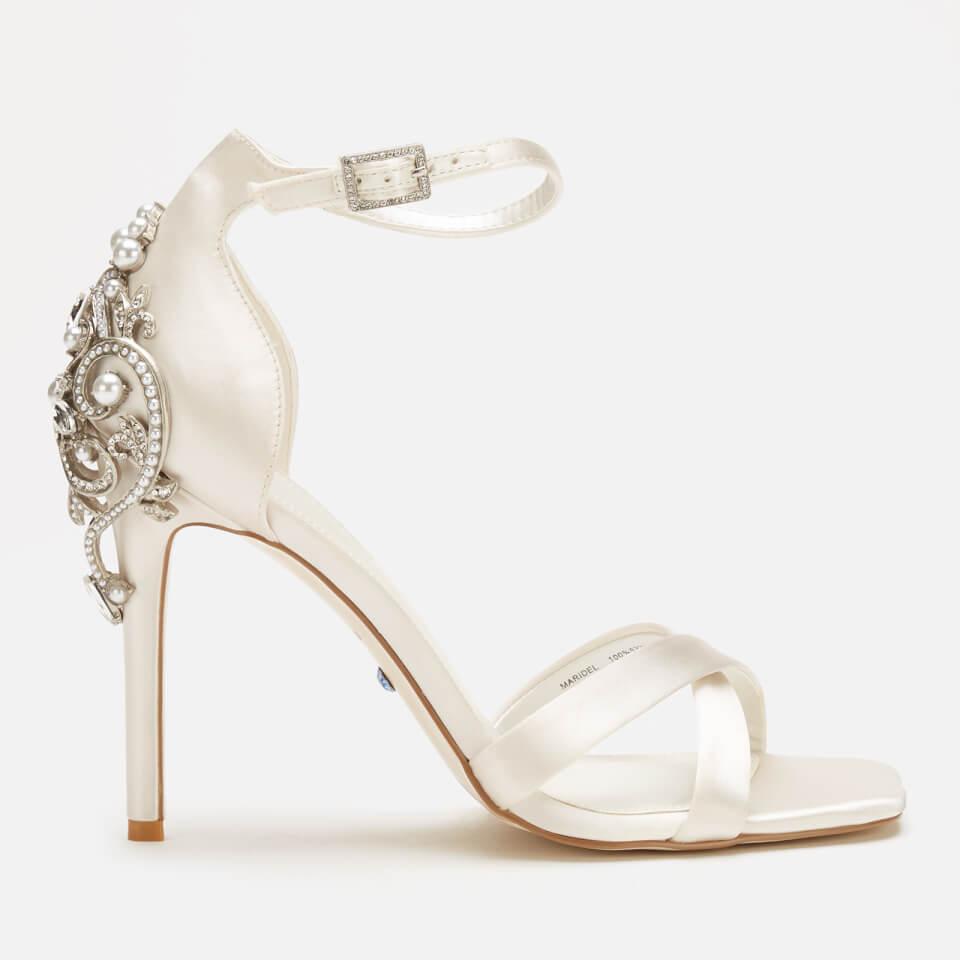 Dune DUNE LONDON WOMEN'S MARIDEL SATIN HEELED SANDALS - IVORY