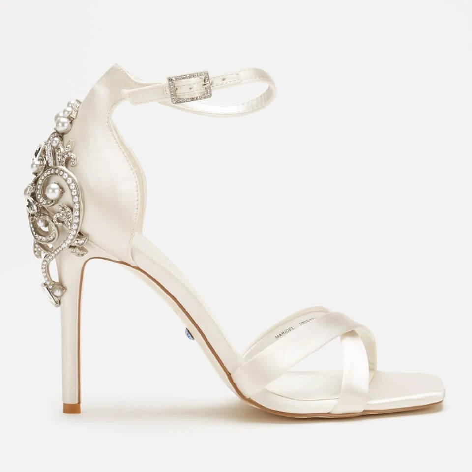 Dune DUNE LONDON WOMEN'S MARIDEL SATIN HEELED SANDALS - IVORY 1