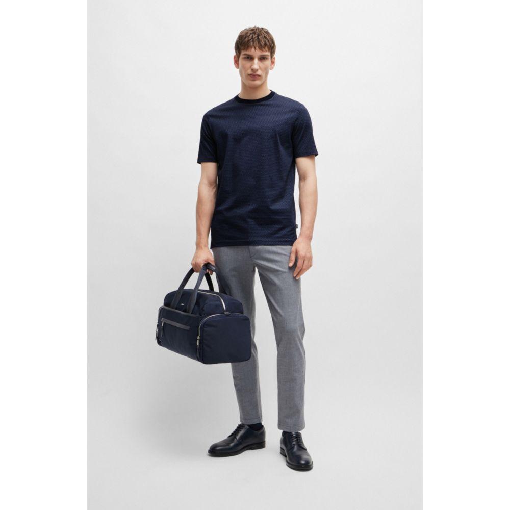 Hugo Boss Mercerized-cotton T-shirt with two-tone monogram print
