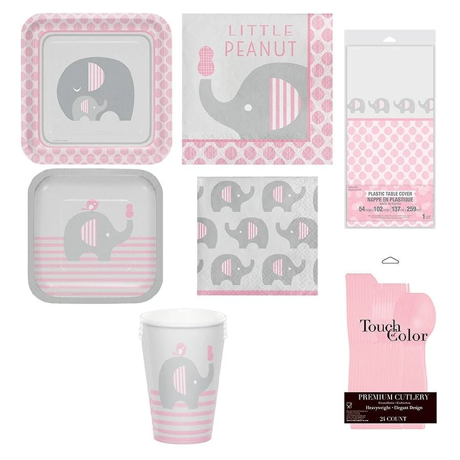 Creative Converting Girl Elephant Baby Shower Kit 2