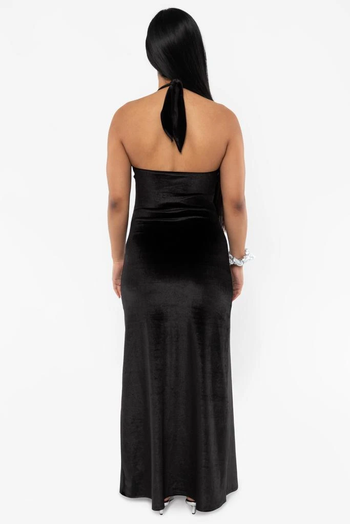 Los Angeles Apparel VVT8374 - Velvet Halter Maxi Dress 18