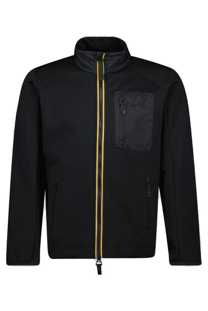 K-Way K-Way Logo Patch Zip-Up Jacket 1