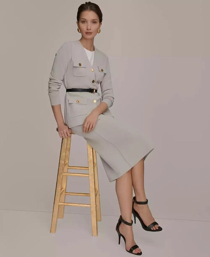 Donna Karan Women
s 5-Button Belted Blazer 8