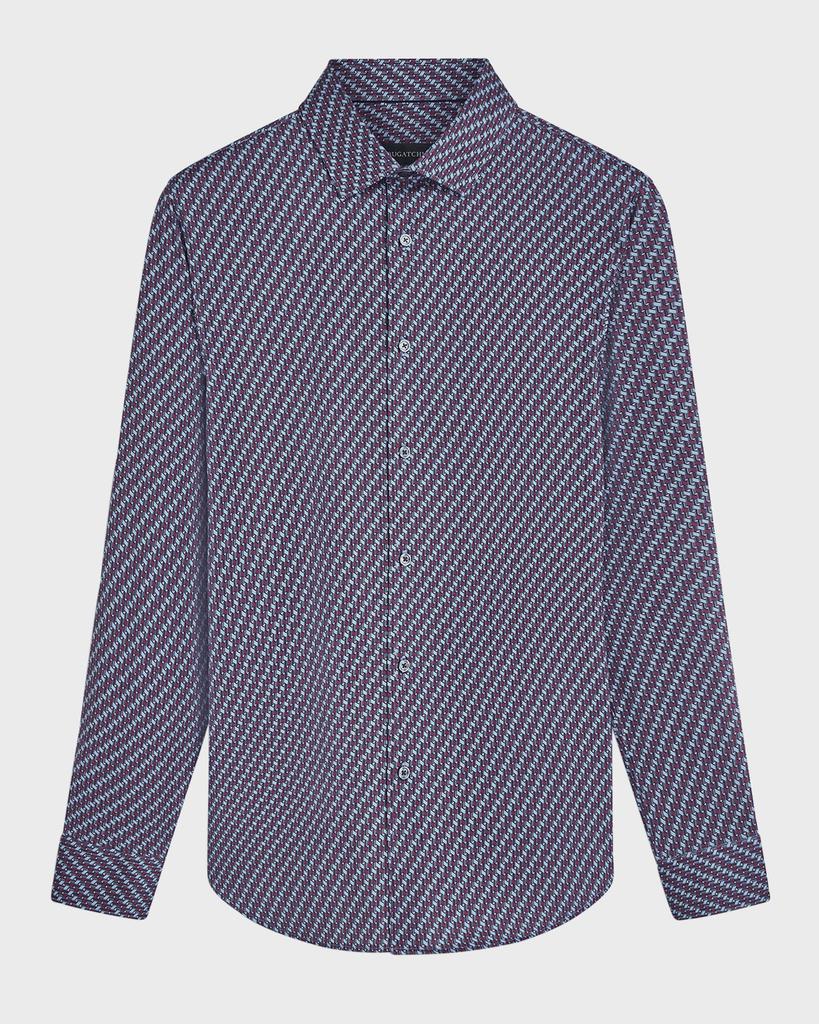 Bugatchi Men's James Geometric OoohCotton Sport Shirt