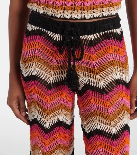 ANNA KOSTUROVA Cotton crochet wide-leg pants 4