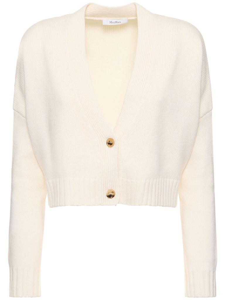 Max Mara Sabbia Wool & Cashmere Crop Cardigan